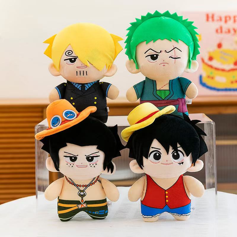 Kids Toys Return Gift - アニメ23cmぬいぐるみ ルフィ ゾロ エース サンジ ぬいぐるみ人形