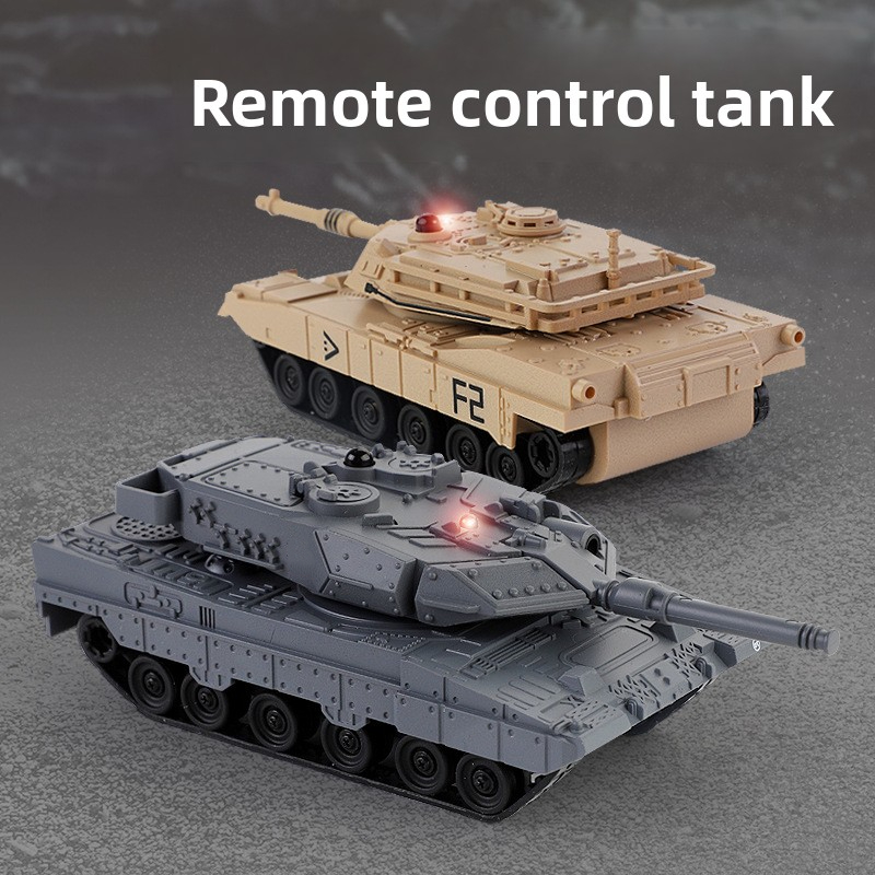 Kids' Toys Channel - アップグレードされたRC戦車、6チャンネル対戦ミリタリークローラー、射撃機能付きラジコン電子屋外玩具戦車、子供向けギフト、卸売