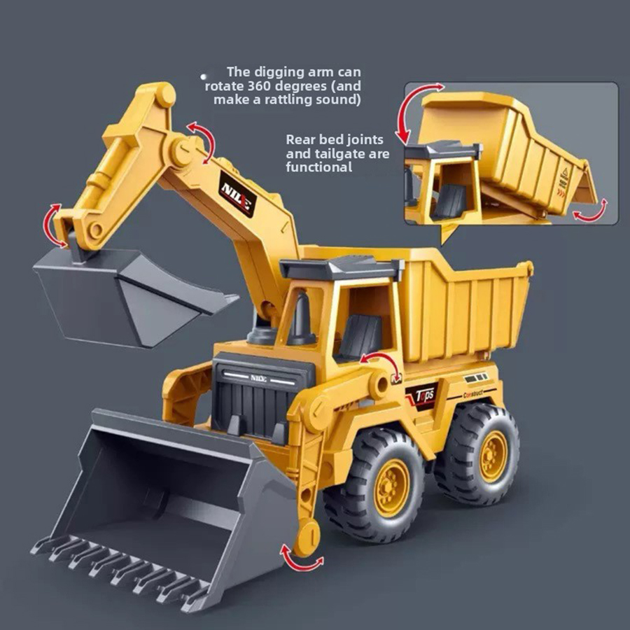 Kids Toys Supplier - 1 個掘削機トラックモデルおもちゃエンジニアリング車両幼児早期教育建設車両トラック男の子ギフト