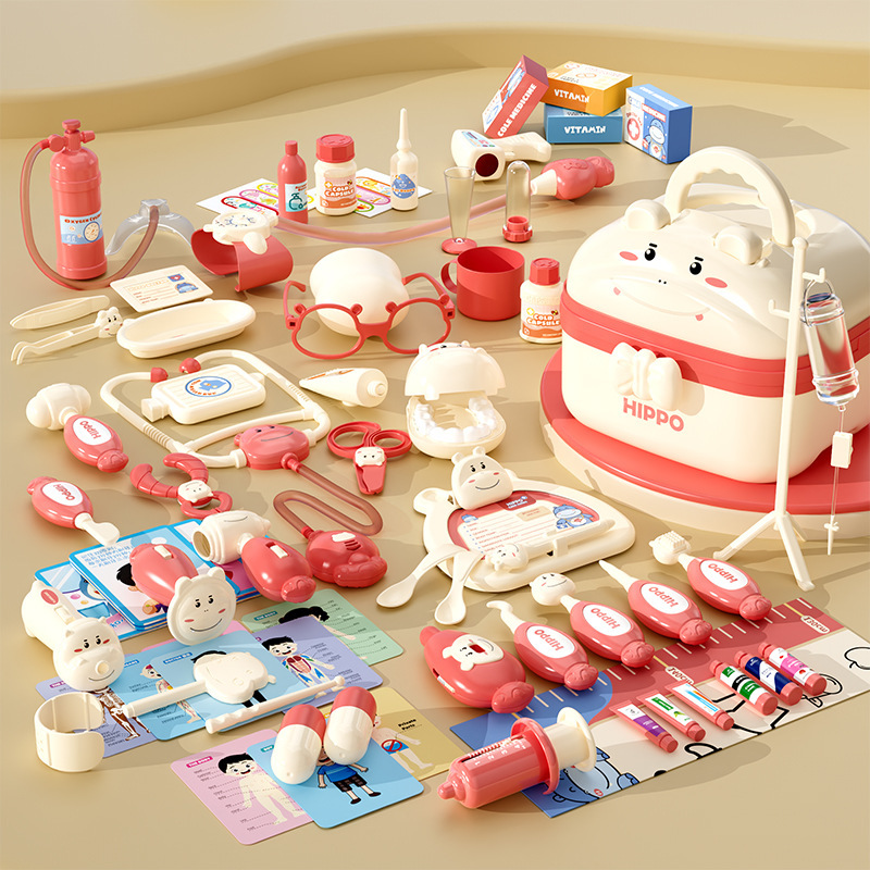 Kids Toys Doctor Set - キッズドクタープレイセット 聴診器と注射器 家庭用医療ツールキット ごっこ遊びおもちゃ 誕生日やホリデーギフト