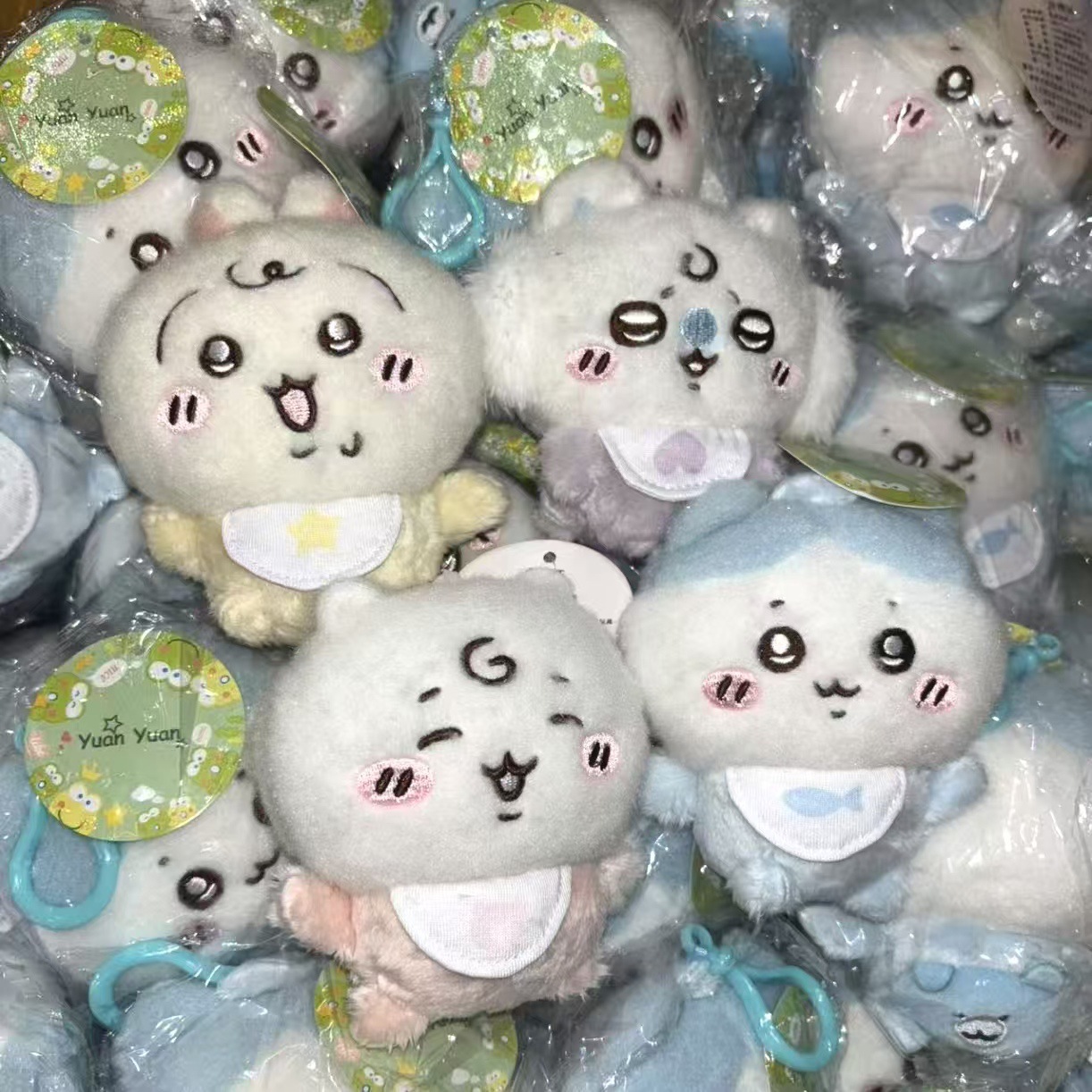 Kids Toys Variety - jiyi ベビープラッシュドールキーホルダー かわいいウサギ ハチワレ モモンガ ビブペンダント