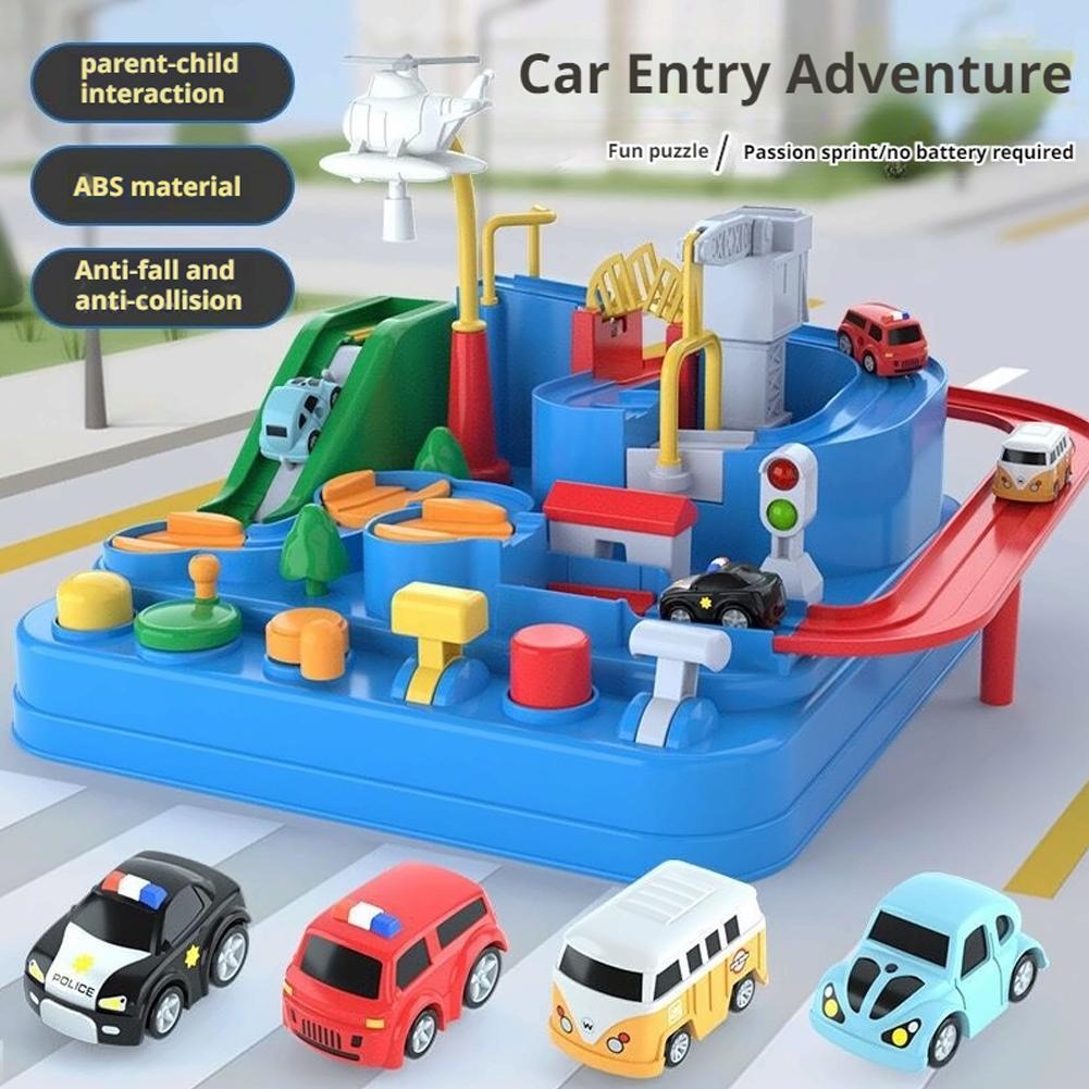 Toy Train Track Set - レーシングレールカーモデル列車線路アドベンチャーゲーム動物宇宙ロケットおもちゃ子供教育脳教育玩具