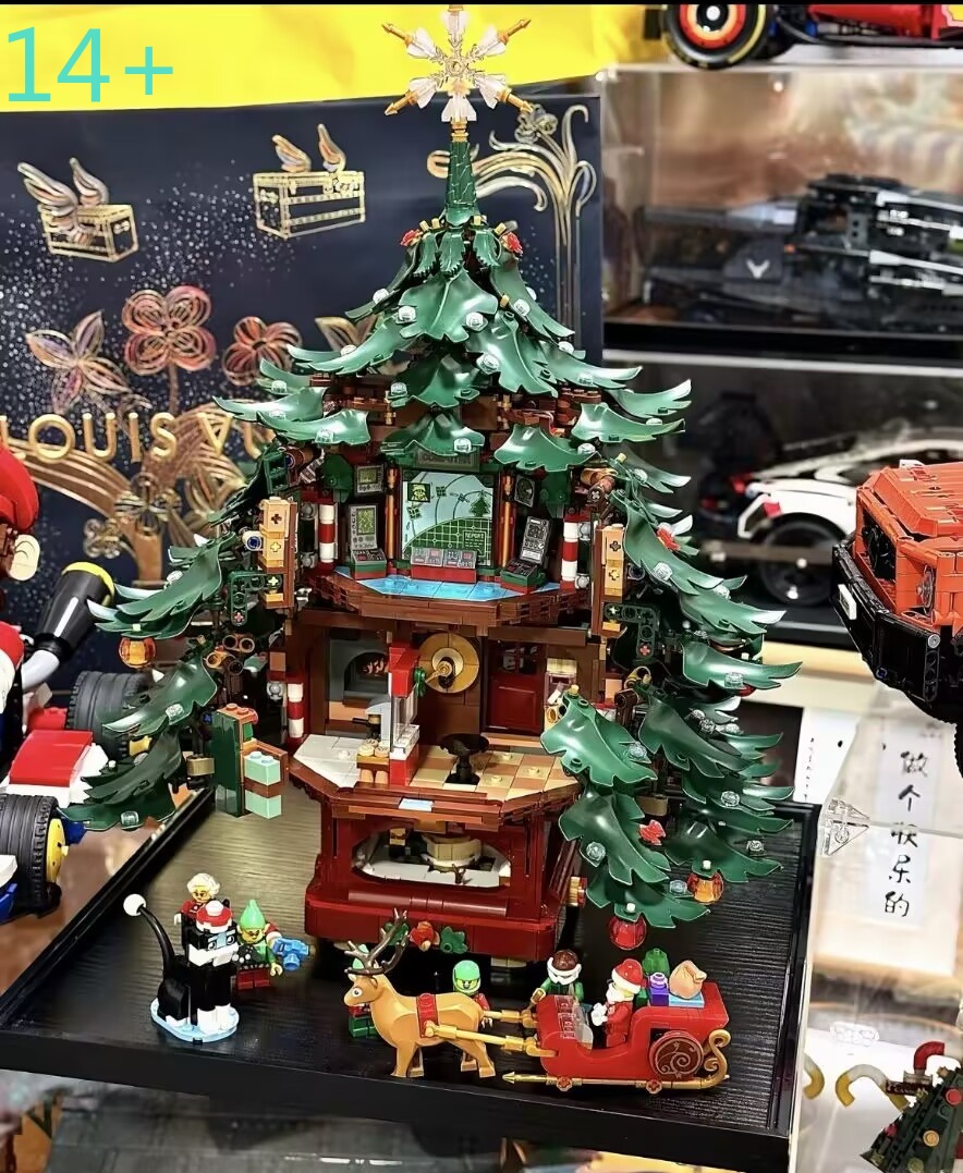 Kids' Toy - 最も安価な3171ピースのクリスマスツリー装飾用ブロックモデル。子供向けのDIYおもちゃ、誕生日プレゼントに最適。