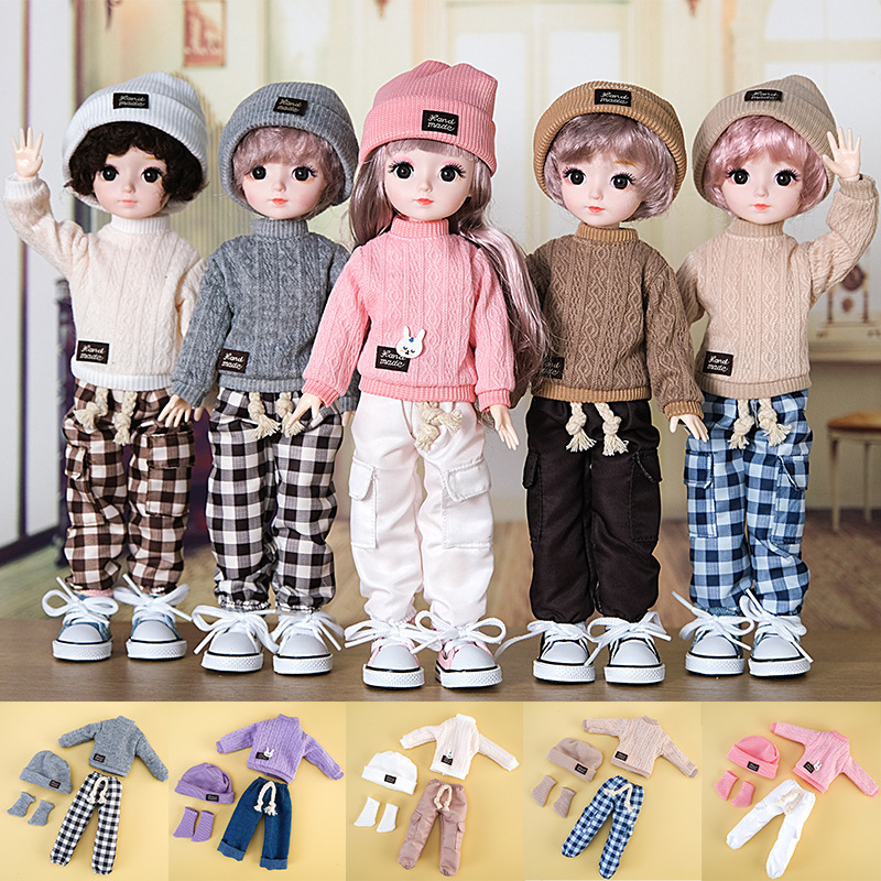 Kids Toys Return Gift - 1/6 BJD 30 センチメートルアニメ人形ファッションカジュアルスーツ人形交換服スカートアクセサリー子供女の子 DIY おもちゃギフトリボーンかわいい