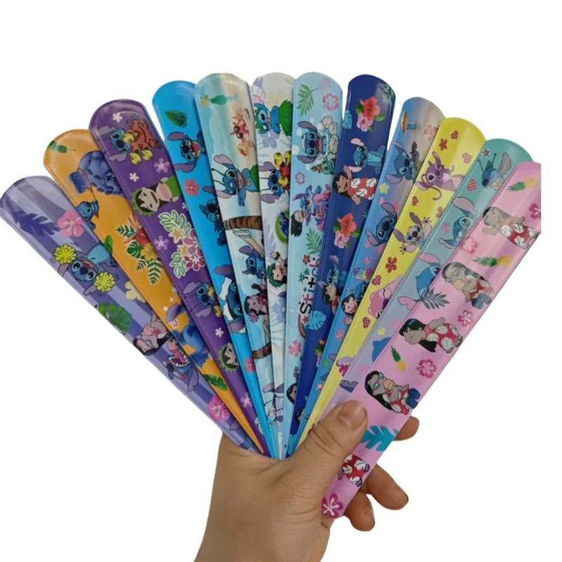 Kids Toys Return Gift - 12個入り/24個入り/36個入り/48個入り スラップブレスレット、様々なデザイン、テーマに合わせた誕生日パーティーの装飾用、手首に巻くタイプのブレスレット、子供向けのギフト、おもちゃ。