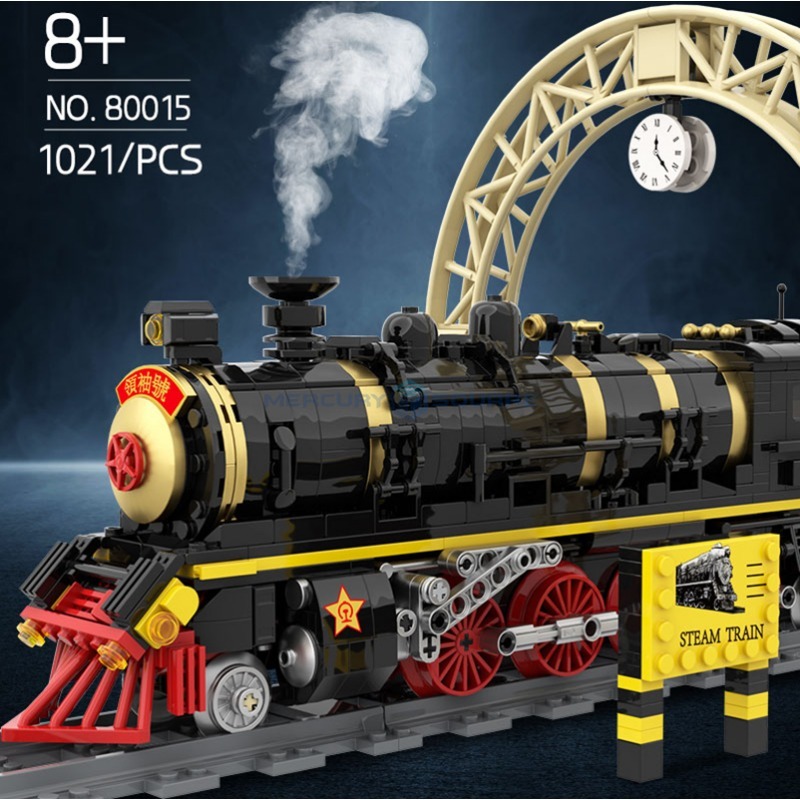 Toy Train Track Set - 子供用ビルディングブロック,Moc Steam機関車トラック,教育用レンガ,男の子用ギフト玩具,リーダー番号,1021個