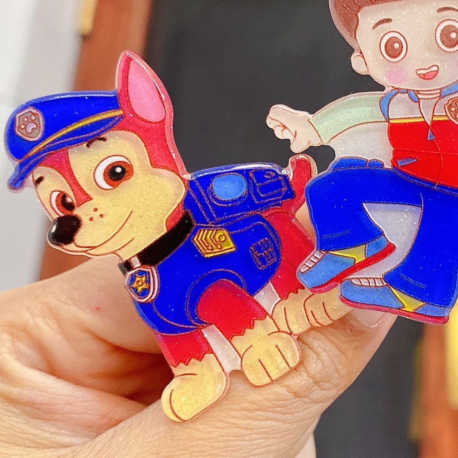 Kids Toys Variety - スタイリッシュで可愛いカートゥーンパウ・パトロールアクリル製ダックビルヘアクリップ、子供、女の子、ティーンエイジャー向けサイドクリップ、子供のおもちゃ、パーティーギフト