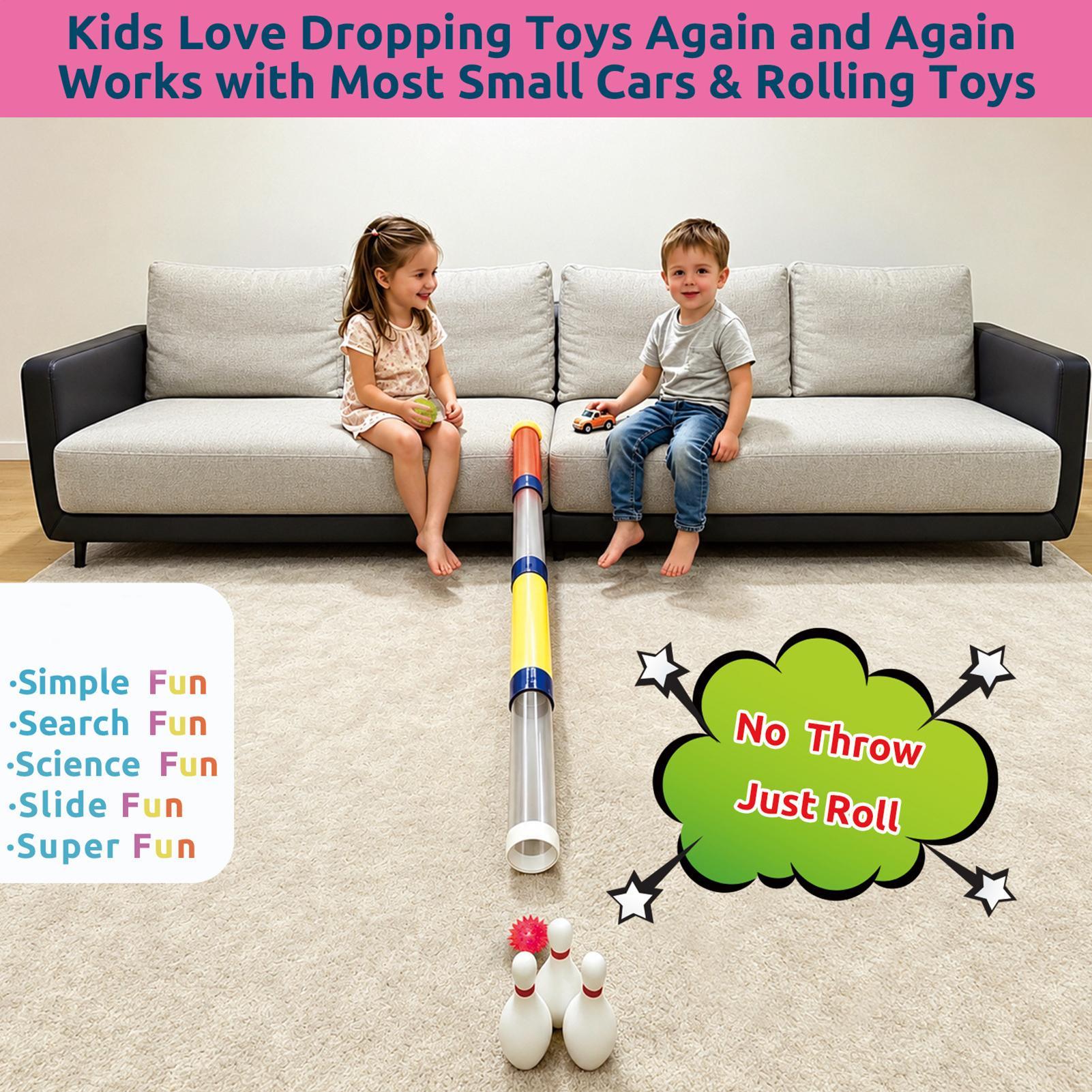Kids Toys Youtube - 子供向けのチューブプレイセット。STEM教育に役立つ、インタラクティブな組み立て式おもちゃ。男の子にも女の子にも、お子様にも喜ばれる、車やボール、トンネル、滑り台、レーストラックがセットになっています。