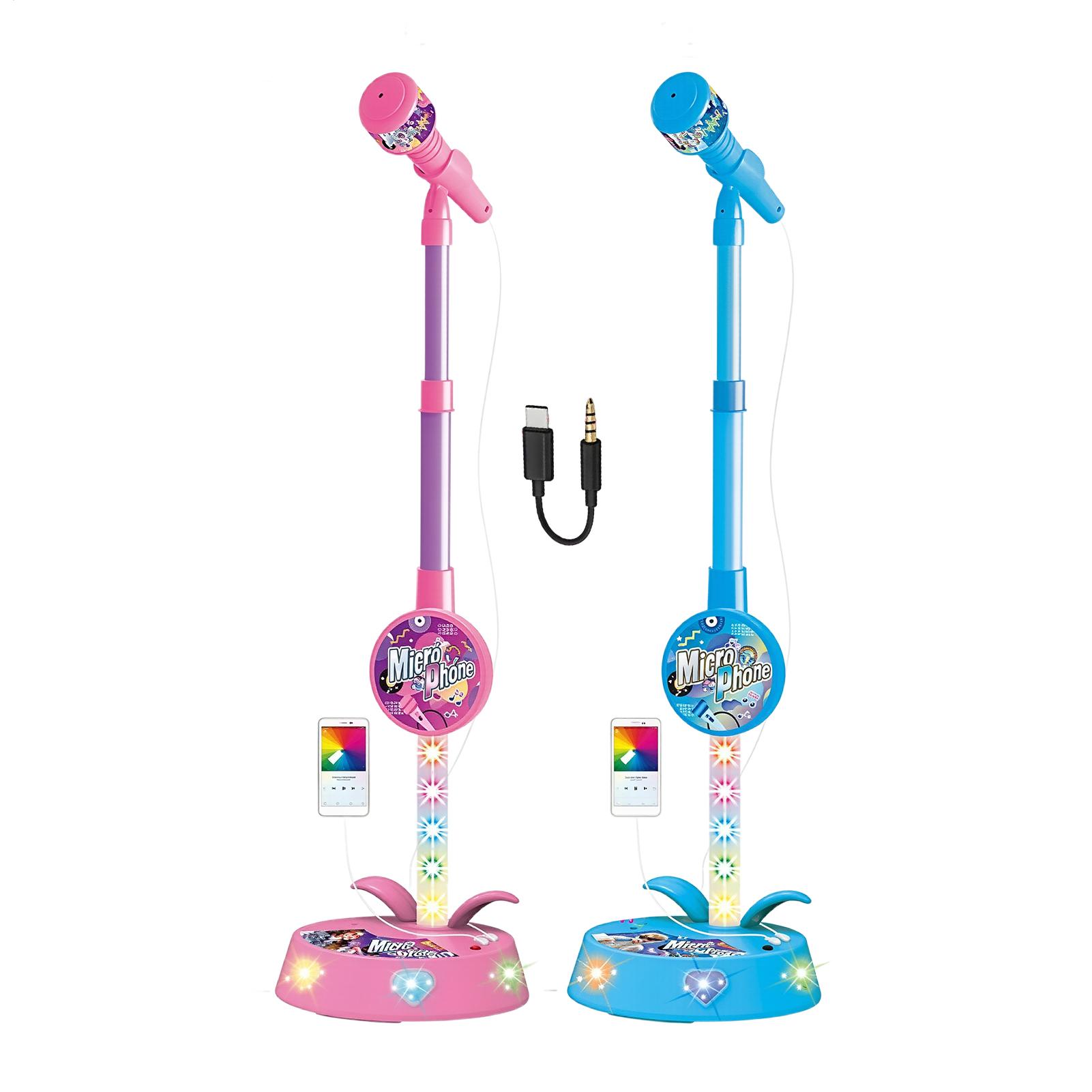 Kids' Toy - 子供用マイク スタンド付き ワイヤレス 高さ調節可能 ポータブル おもちゃ
