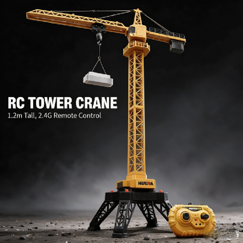 Kids Toys Under $20 - 大型のHuina 585 12チャンネル合金製RCタワー。リモコン操作で昇降可能なホイスト。充電式。趣味用モデル玩具。男の子や子供へのプレゼントに最適。