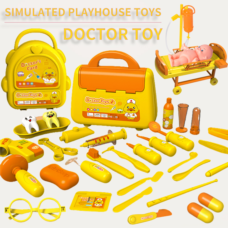Kids Toys Doctor Set - 子供用医師、看護師、歯科医、ごっこ遊びおもちゃ、模擬聴診器、医療キット、男性と女性への誕生日プレゼント