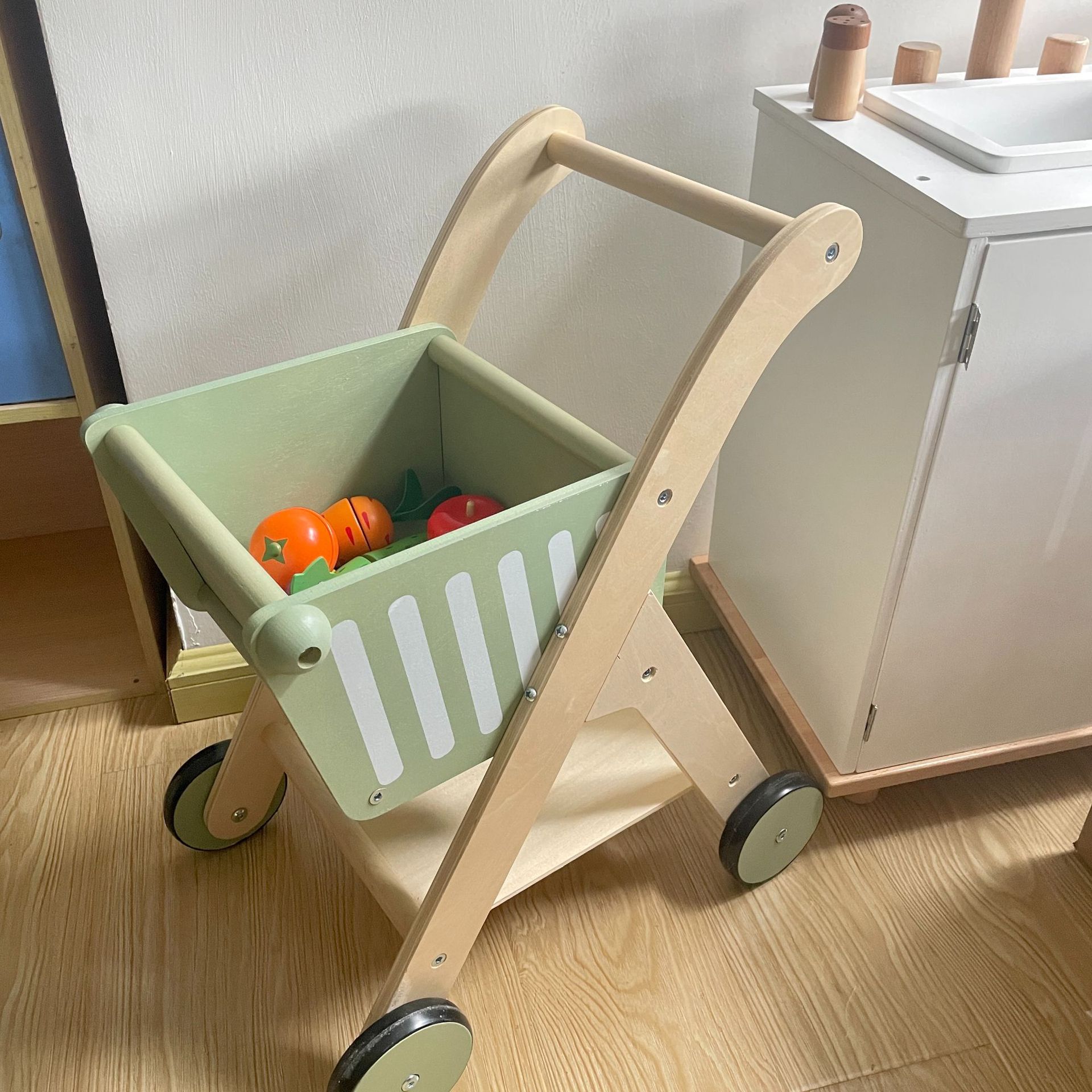 インキッズ木製子供の模擬ショッピングカートおもちゃ女の子スー - Kids Toys Shop のレビューと価格