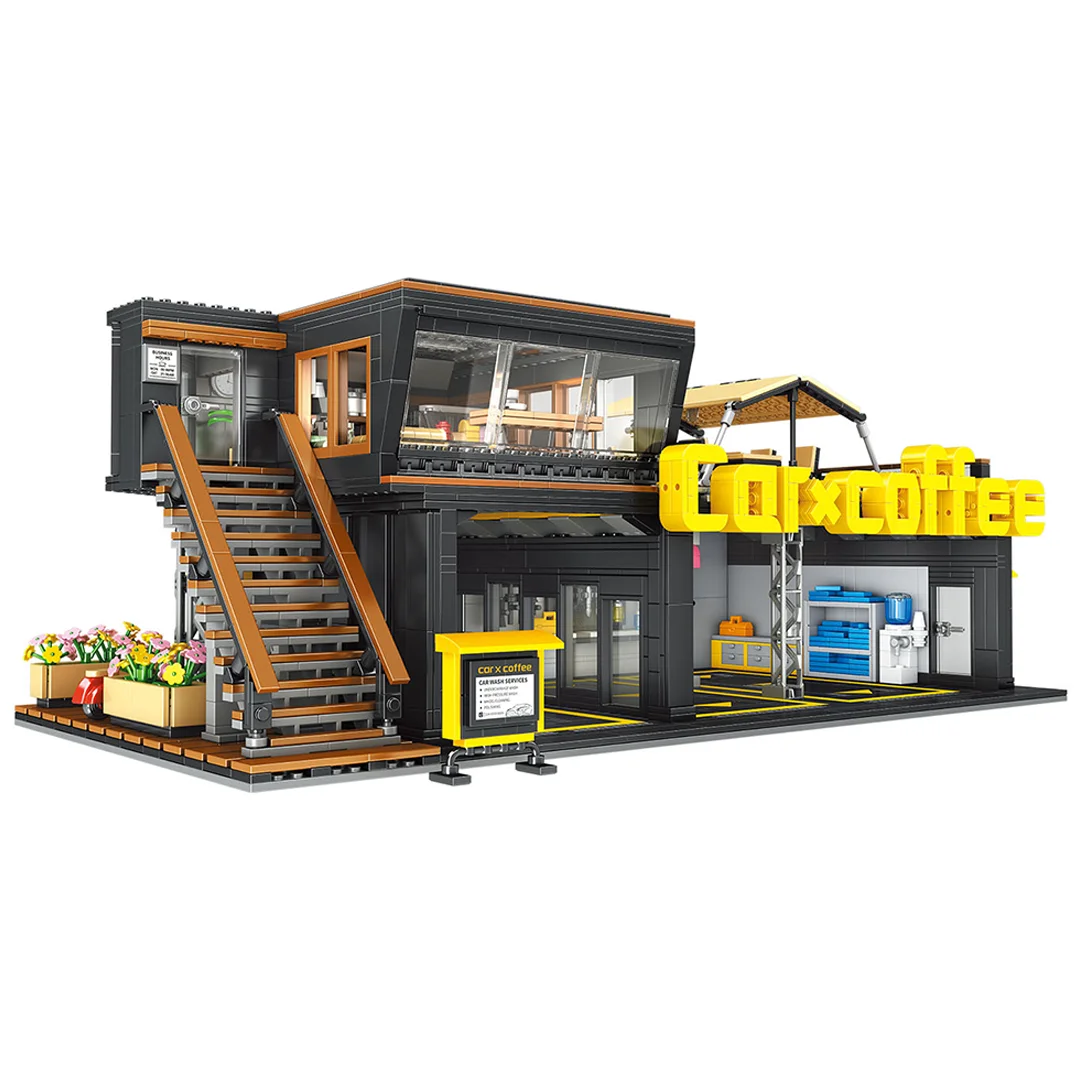 コーヒー自動車修理工場コーヒー車クラブビルディングブロック2 - Kids Toys In Store のレビューと価格
