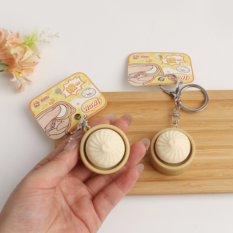 ミニスクイーズ餃子ボタンキーホルダーペンダントおもちゃストレ - Kids Toys Return Gift のレビューと価格