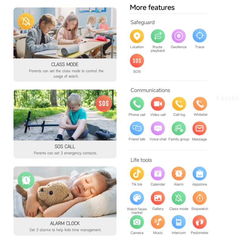 子供用4Gスマートウォッチ、2.0インチHD画面、2+16G - Kids Toys Youtube のレビューと価格