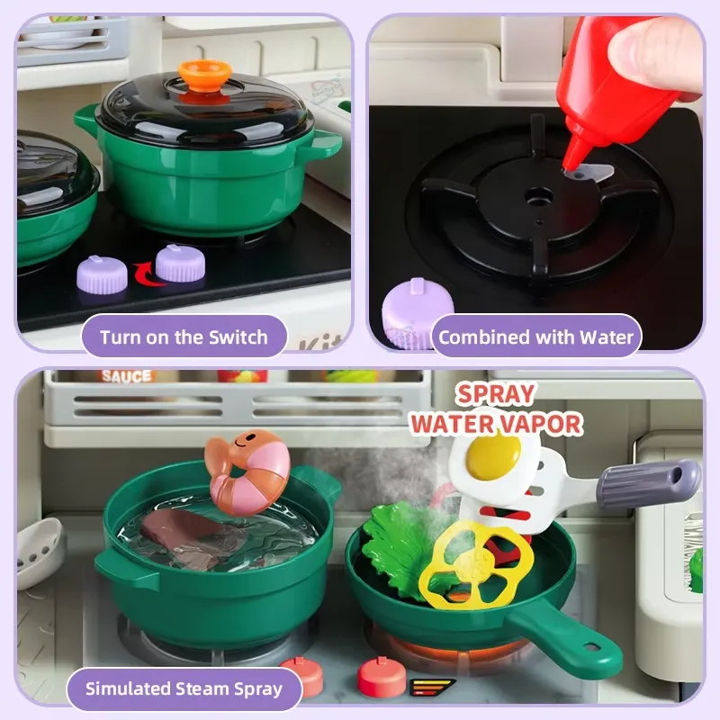 90cm大型ごっこ遊びキッチンセット（ライト、サウンド、シン - Kids Toys Return Gift のレビューと価格