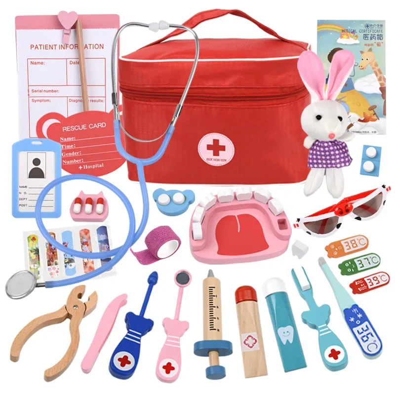 ドクターおもちゃ子供用セットキッズ木製ごっこ遊びキットゲーム - Kids Toys Doctor Set のレビューと価格