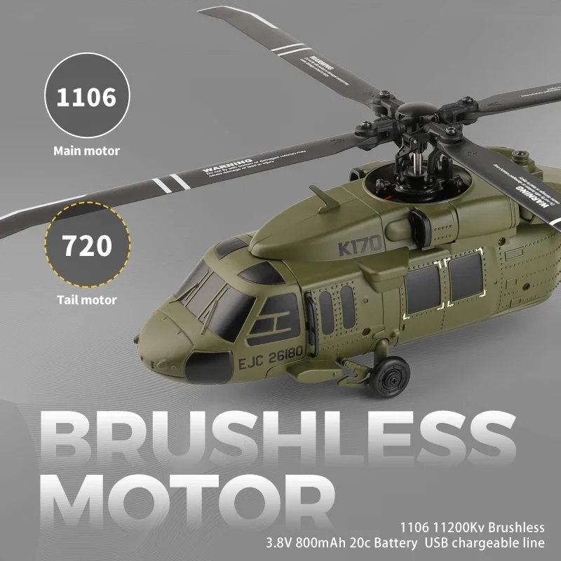K170 RC ヘリコプター UH-60L 4 チャンネルリ - Kids' Toys Channel のレビューと価格