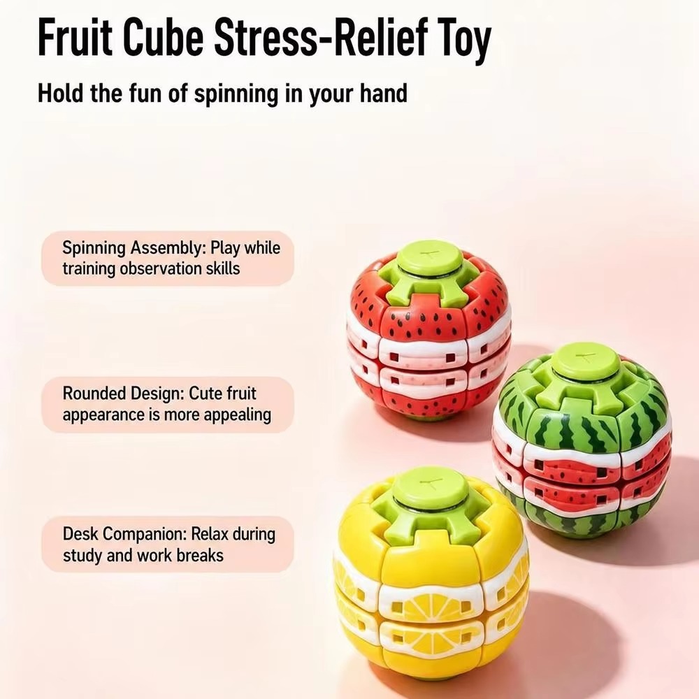 フルーツ型の回転式おもちゃ。ストレス解消、リラックス効果、キ - Spin Top Gyro Toy のレビューと価格