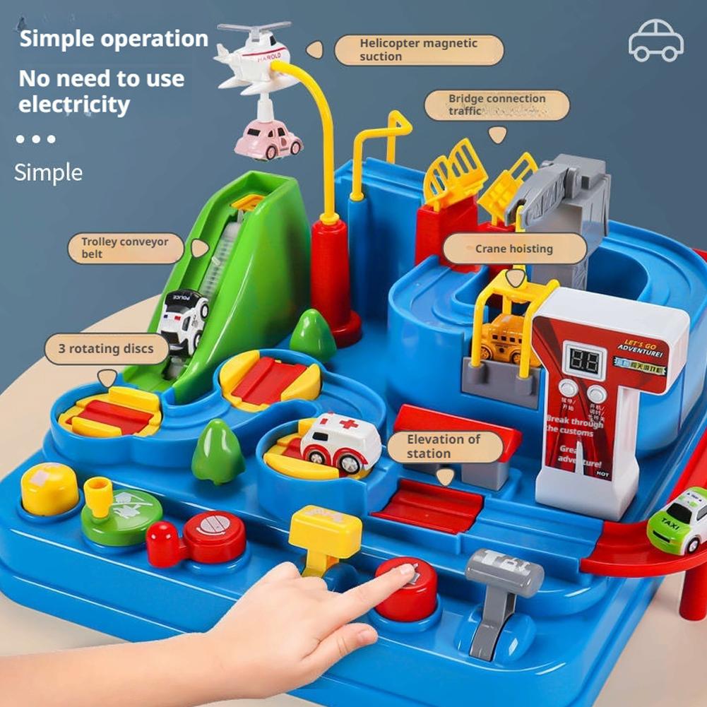 レーシングレールカーモデル列車線路アドベンチャーゲーム動物宇 - Toy Train Track Set のレビューと価格