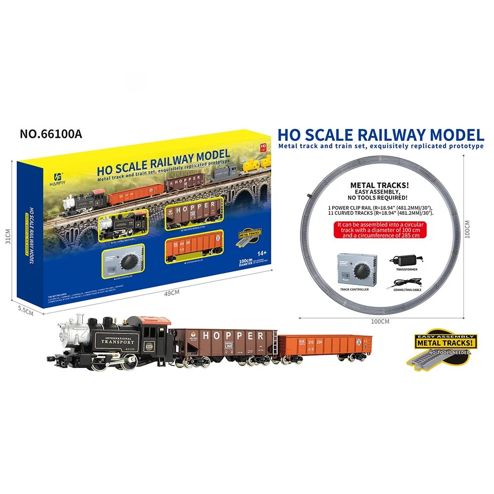 HOスケール金属製レールトレインモデル 1/87 ヴィンテー - Toy Train Track Set のレビューと価格