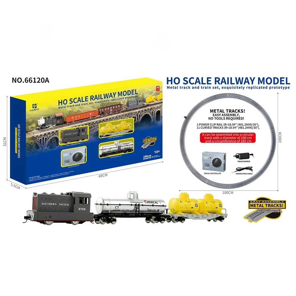 HOスケール金属製レールトレインモデル 1/87 ヴィンテー - Toy Train Track Set のレビューと価格