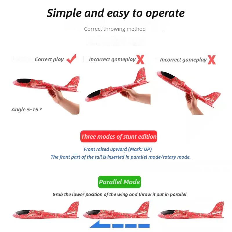 子供用大型フォーム飛行機,48cm,子供用屋外おもちゃ,男の - Kids Toys Supplier のレビューと価格