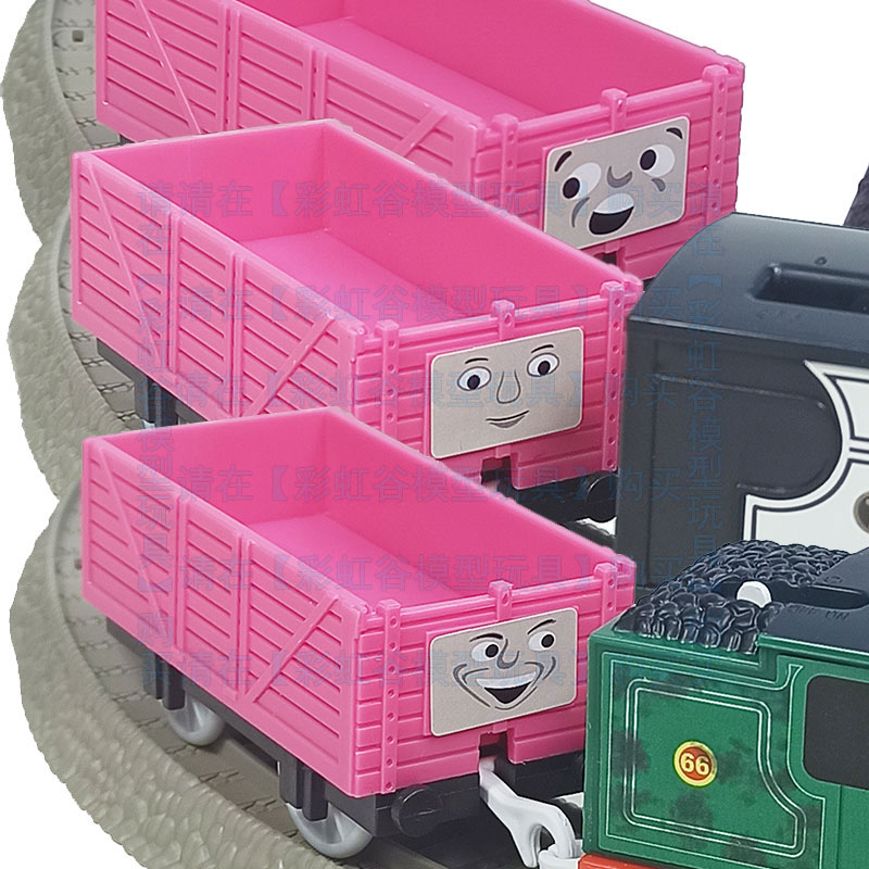在庫あり トラックトレイン ピンクのスマイリーフェイス 面白 - Toy Train Track Set のレビューと価格