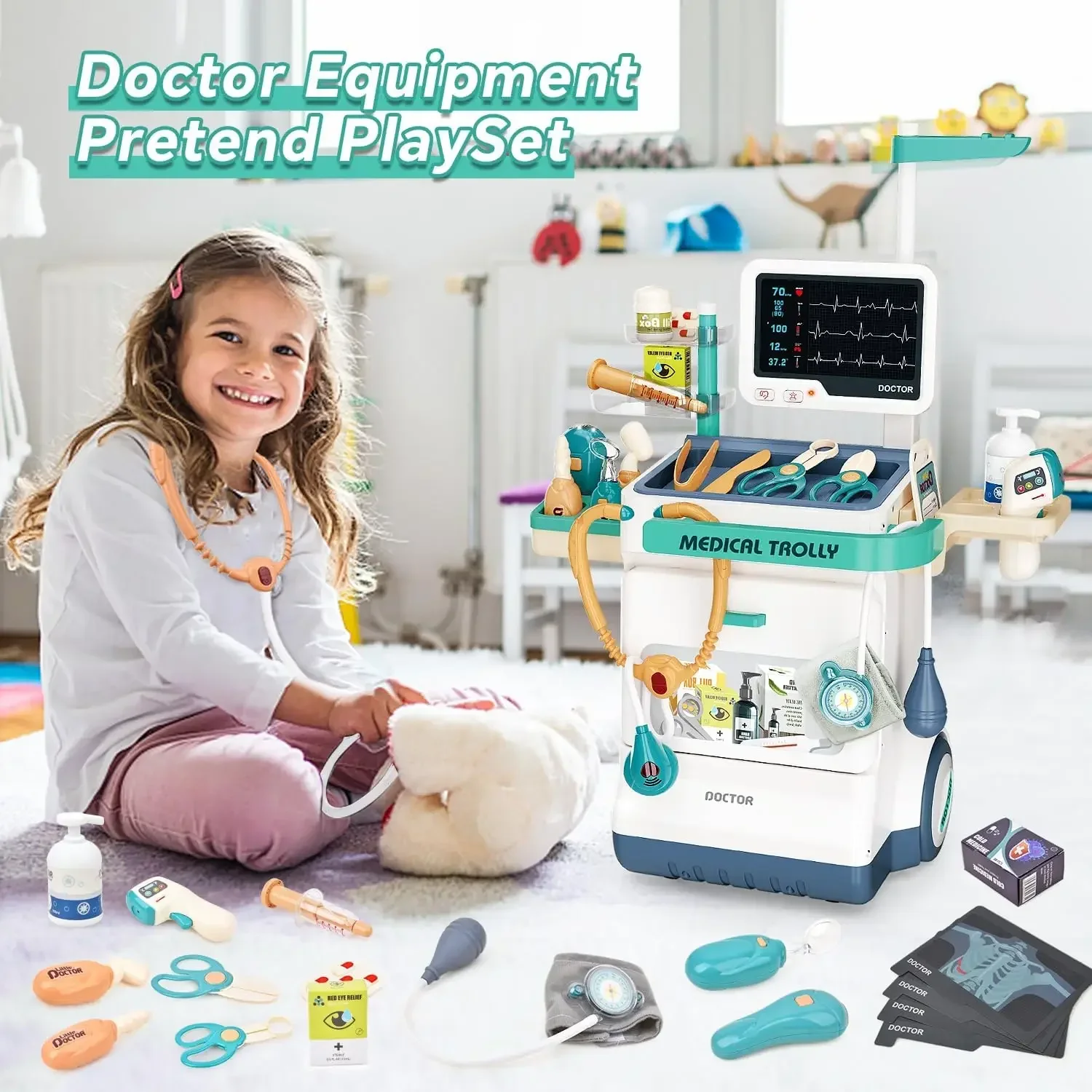 ドクター医療プレイセットドクターツール聴診器おもちゃごっこ遊 - Kids Toys Doctor Set のレビューと価格