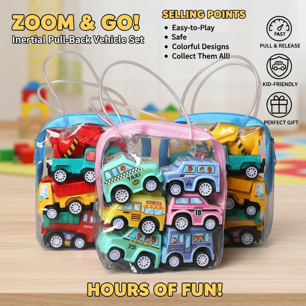 6個セット 車模型おもちゃ プルバックカー 火災車両 タクシ - Kids Toys Supplier のレビューと価格