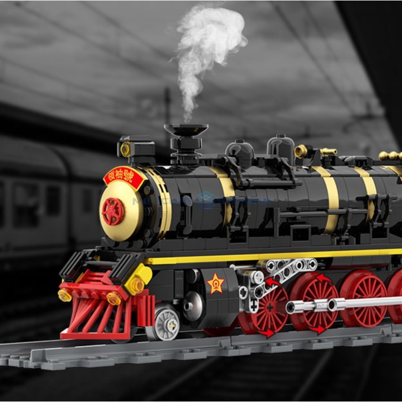 子供用ビルディングブロック,Moc Steam機関車トラック - Toy Train Track Set のレビューと価格