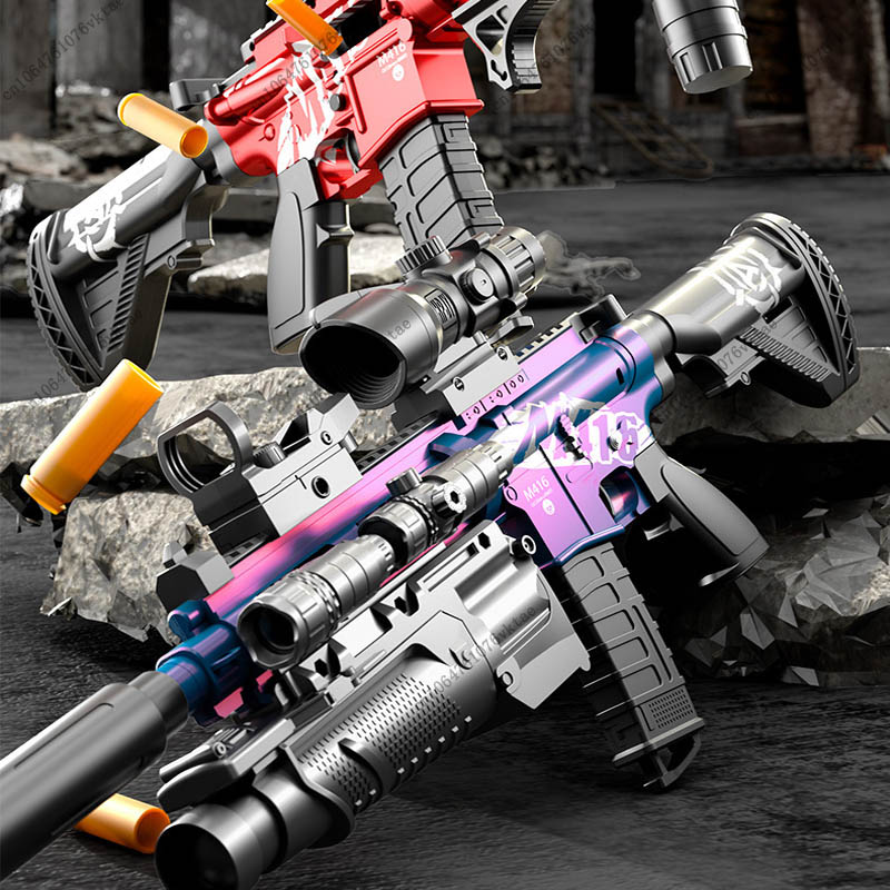 手動式ソフト弾丸M416ソフト弾丸銃、サブマシンガンモデルを - Foam Dart Gun のレビューと価格