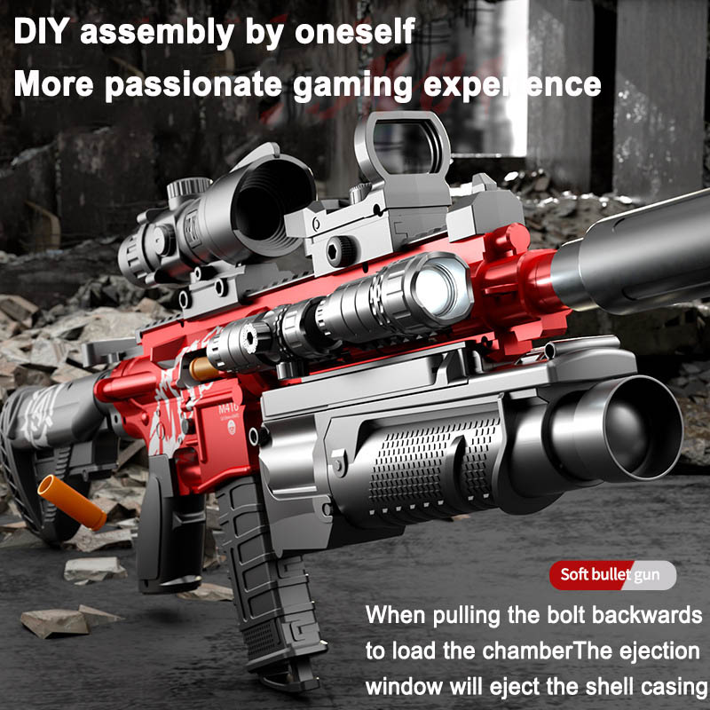 手動式ソフト弾丸M416ソフト弾丸銃、サブマシンガンモデルを - Foam Dart Gun のレビューと価格