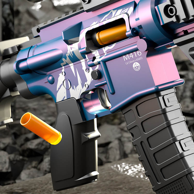 手動式ソフト弾丸M416ソフト弾丸銃、サブマシンガンモデルを - Foam Dart Gun のレビューと価格