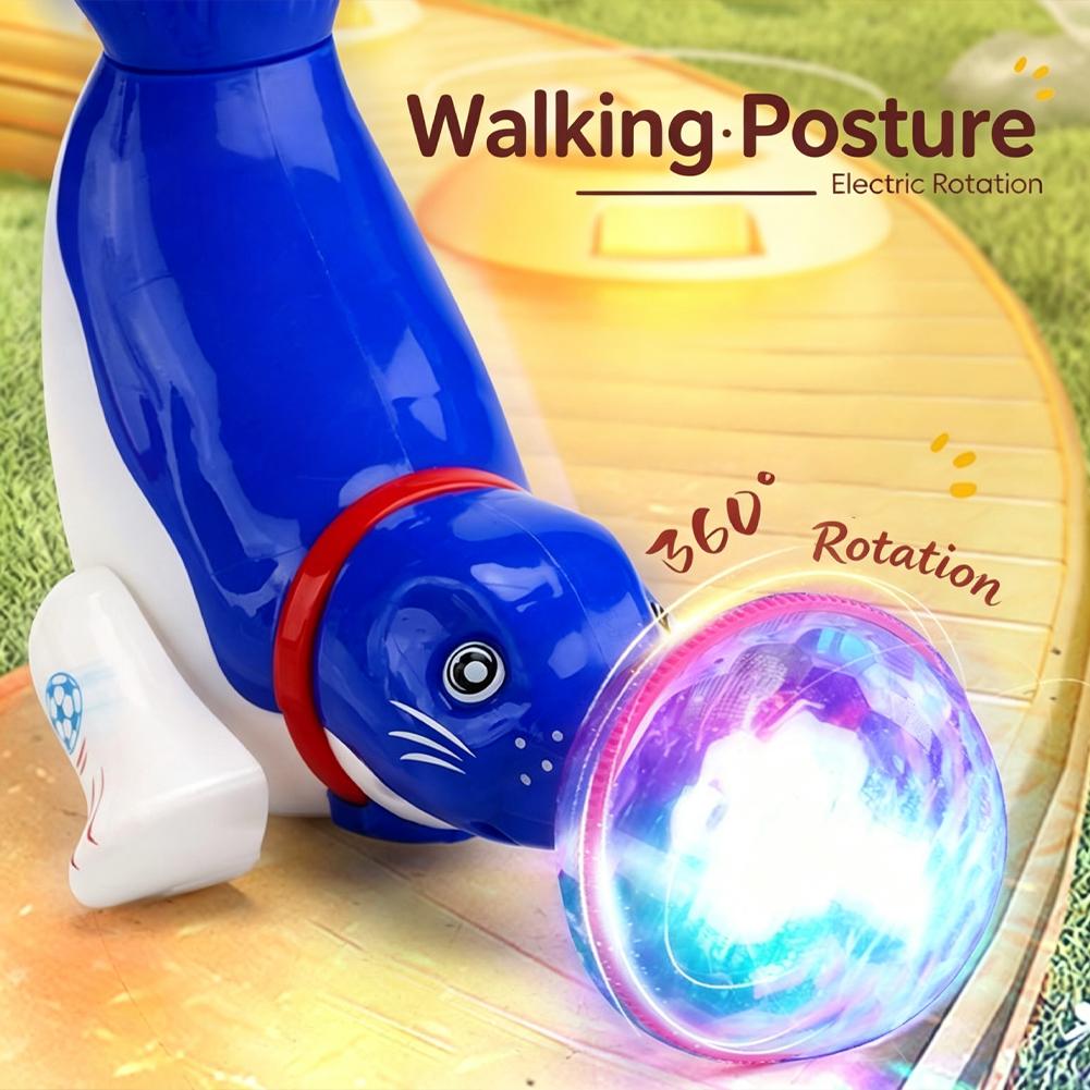 LEDライトとサウンド機能付き、歩行・回転する電動シーライオ - Kids' Toy のレビューと価格