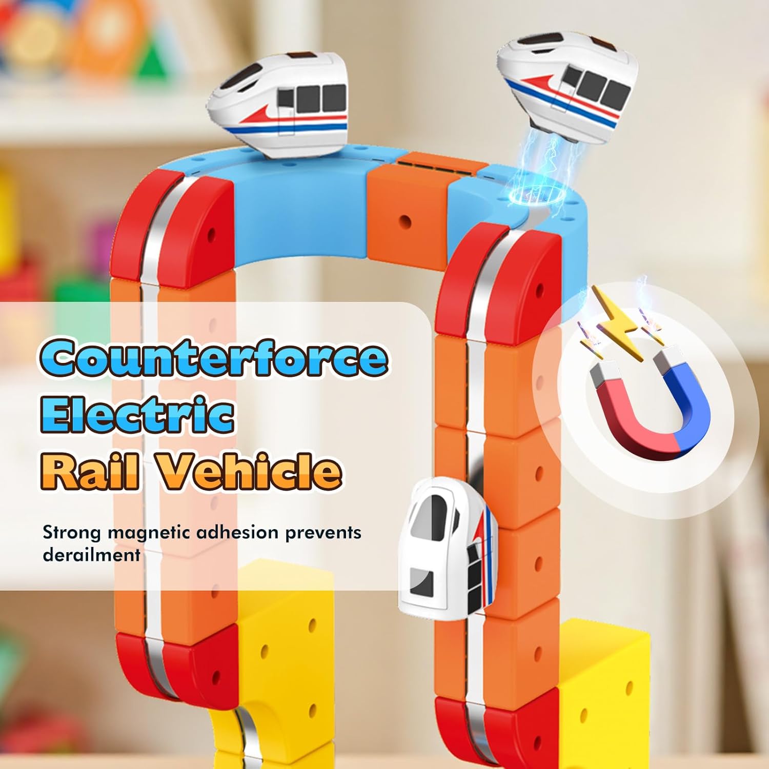 子供向け電磁浮上列車セット - 反重力DIY組み立て式磁気ト - Toy Train Track Set のレビューと価格