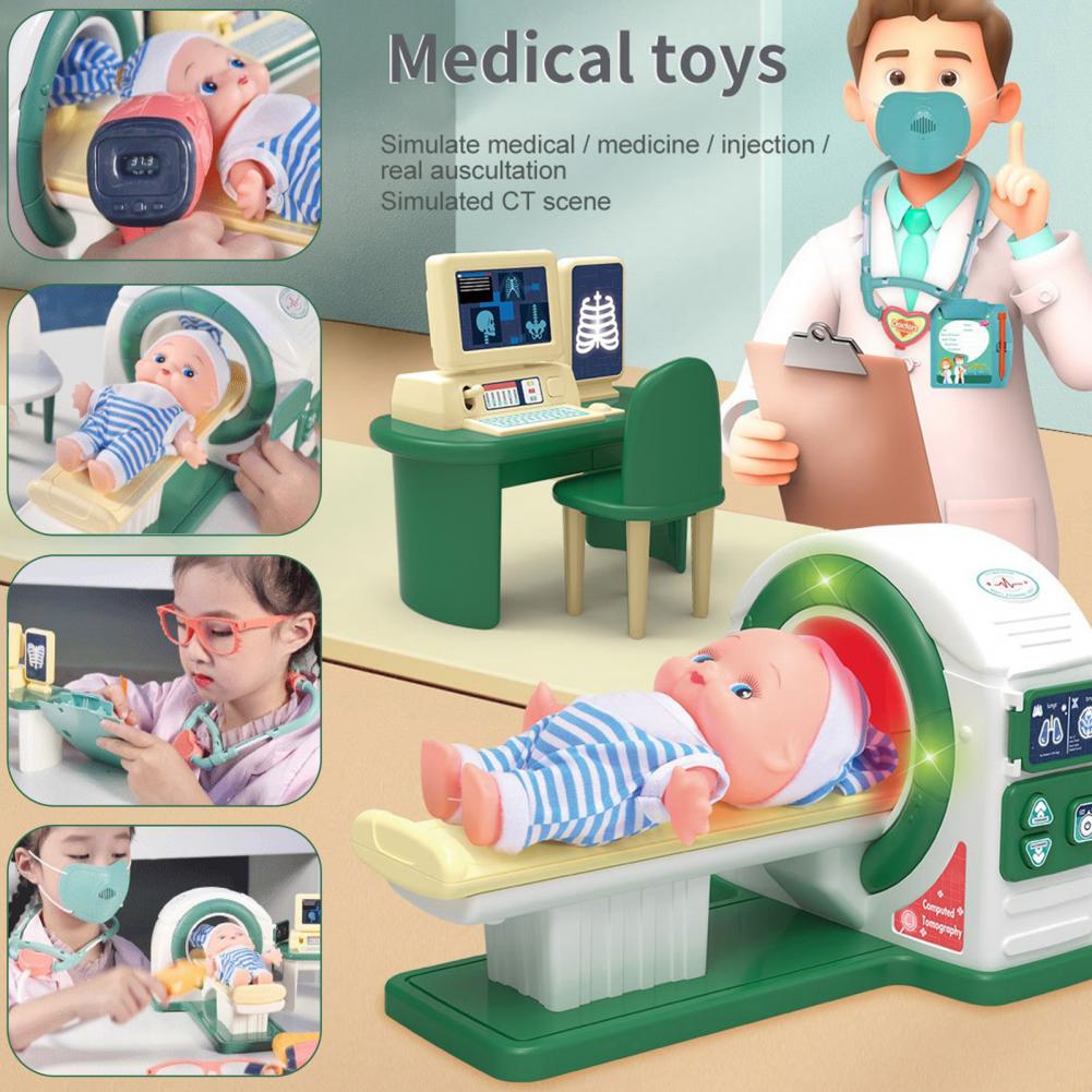 幼児向けお医者さんごっこセット。本物のCTスキャナーと医療器 - Kids Toys Doctor Set のレビューと価格