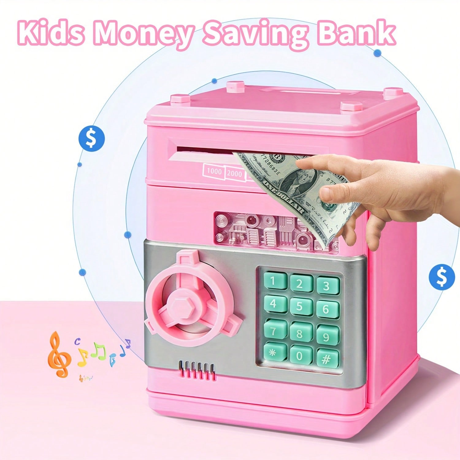 子供向けミニATM貯金箱、電子式の硬貨貯金箱、シミュレーショ - Kids Toys Boys のレビューと価格