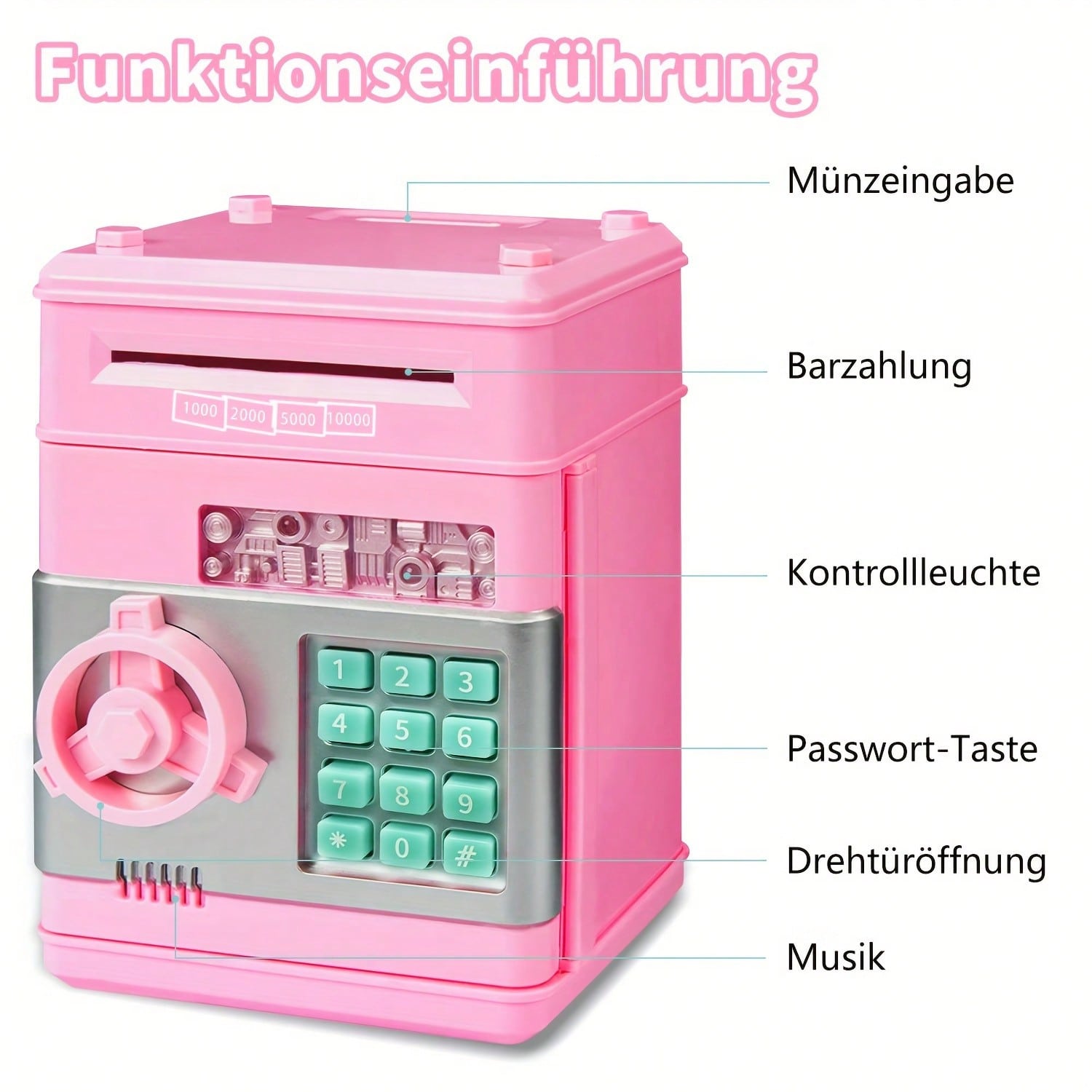 子供向けミニATM貯金箱、電子式の硬貨貯金箱、シミュレーショ - Kids Toys Boys のレビューと価格